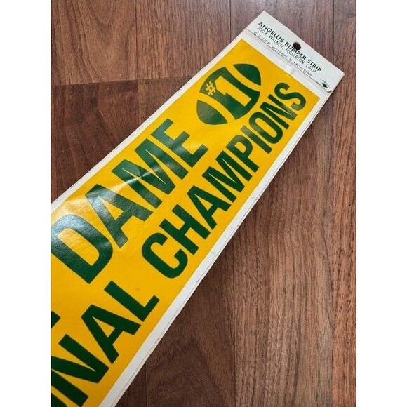 Notre Dame Vintage College Football 1977 National Champions Bumper Sticker - Picture 3 of 5
